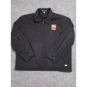 Chestnut Hill USA Shield Jacket Mens XL Black Full Zip Lightweight Coat